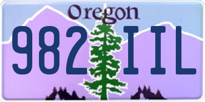 OR license plate 982IIL