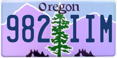 OR license plate 982IIM