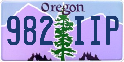 OR license plate 982IIP