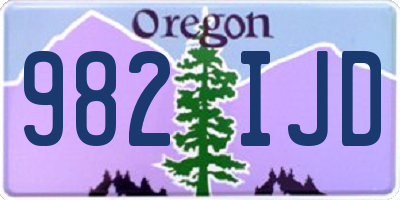 OR license plate 982IJD