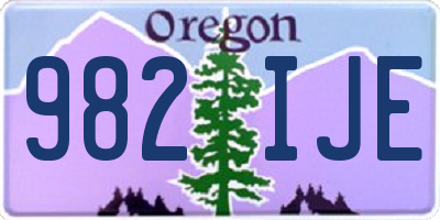 OR license plate 982IJE