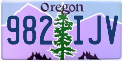 OR license plate 982IJV