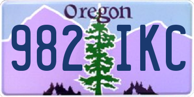 OR license plate 982IKC