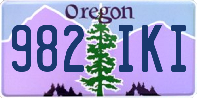 OR license plate 982IKI