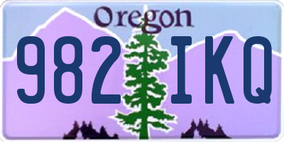 OR license plate 982IKQ