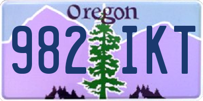 OR license plate 982IKT