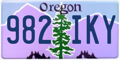 OR license plate 982IKY