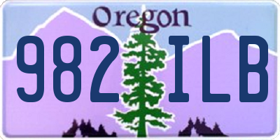OR license plate 982ILB
