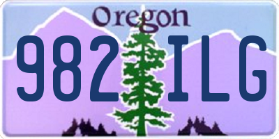 OR license plate 982ILG