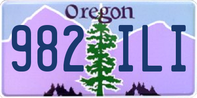 OR license plate 982ILI