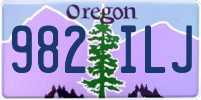 OR license plate 982ILJ
