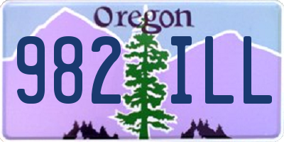 OR license plate 982ILL