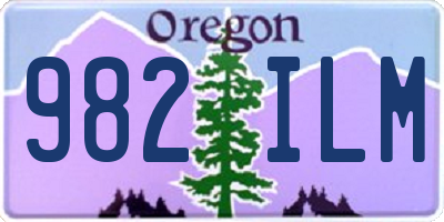 OR license plate 982ILM