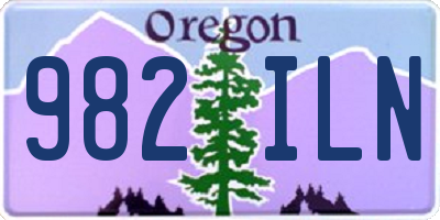 OR license plate 982ILN
