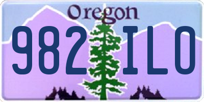 OR license plate 982ILO