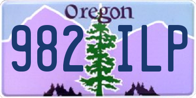 OR license plate 982ILP