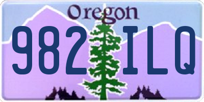OR license plate 982ILQ