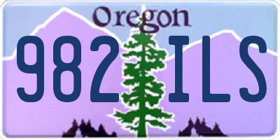 OR license plate 982ILS
