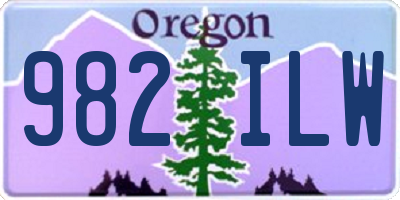 OR license plate 982ILW