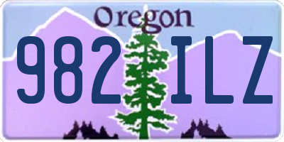 OR license plate 982ILZ