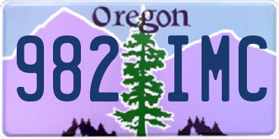 OR license plate 982IMC