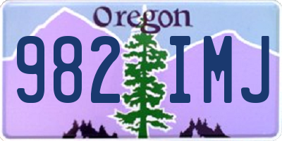 OR license plate 982IMJ
