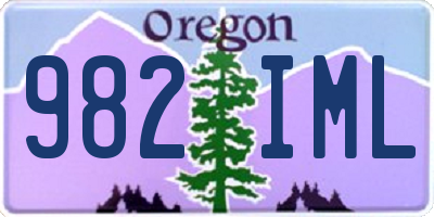 OR license plate 982IML