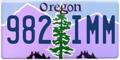 OR license plate 982IMM