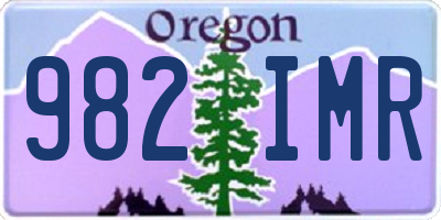 OR license plate 982IMR