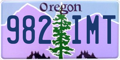 OR license plate 982IMT