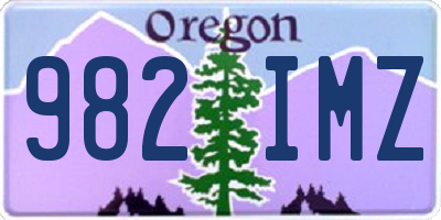 OR license plate 982IMZ