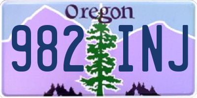 OR license plate 982INJ