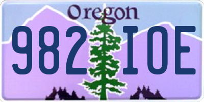 OR license plate 982IOE