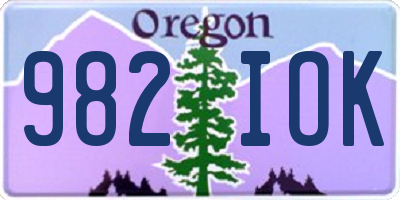 OR license plate 982IOK