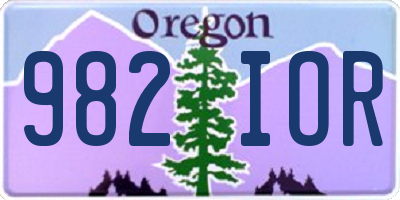 OR license plate 982IOR