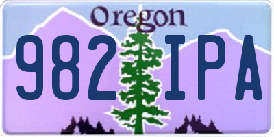 OR license plate 982IPA
