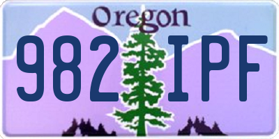 OR license plate 982IPF