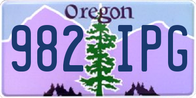 OR license plate 982IPG