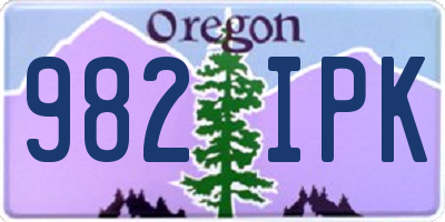 OR license plate 982IPK