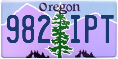 OR license plate 982IPT