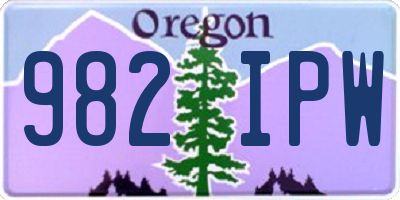 OR license plate 982IPW