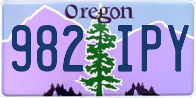 OR license plate 982IPY