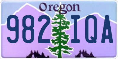 OR license plate 982IQA
