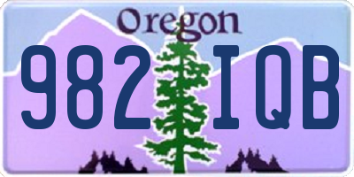 OR license plate 982IQB