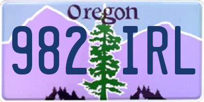 OR license plate 982IRL