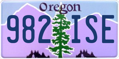 OR license plate 982ISE