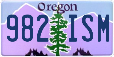 OR license plate 982ISM