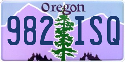 OR license plate 982ISQ