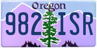 OR license plate 982ISR