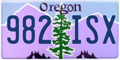 OR license plate 982ISX